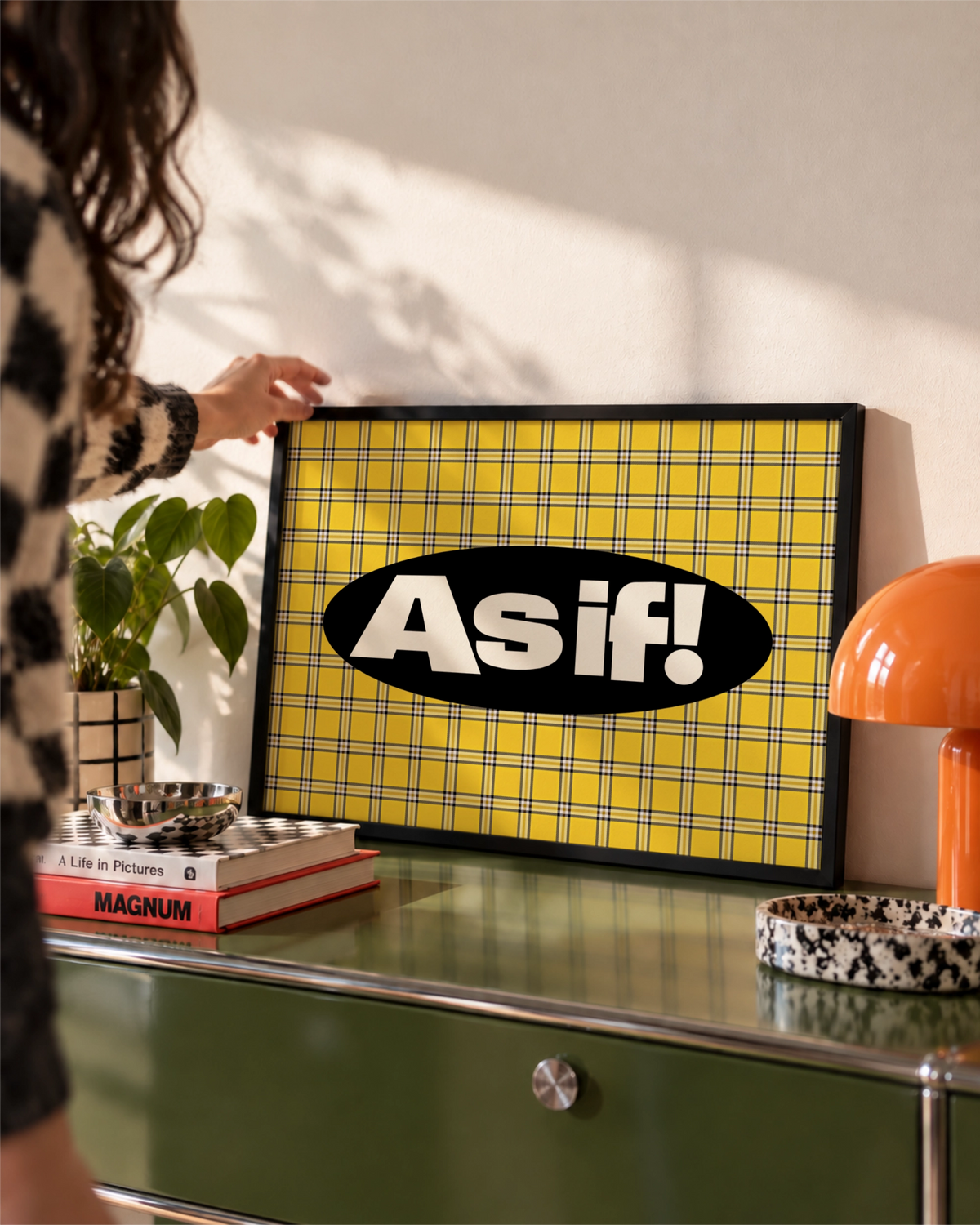 As If Clueless-inspired quote art print displayed in a framed interior mockup.