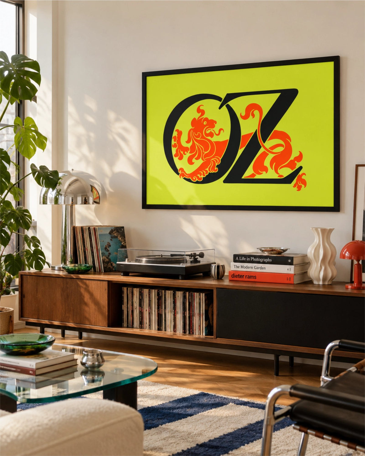 Oz, 1900 landscape art print displayed in a second framed interior mockup.
