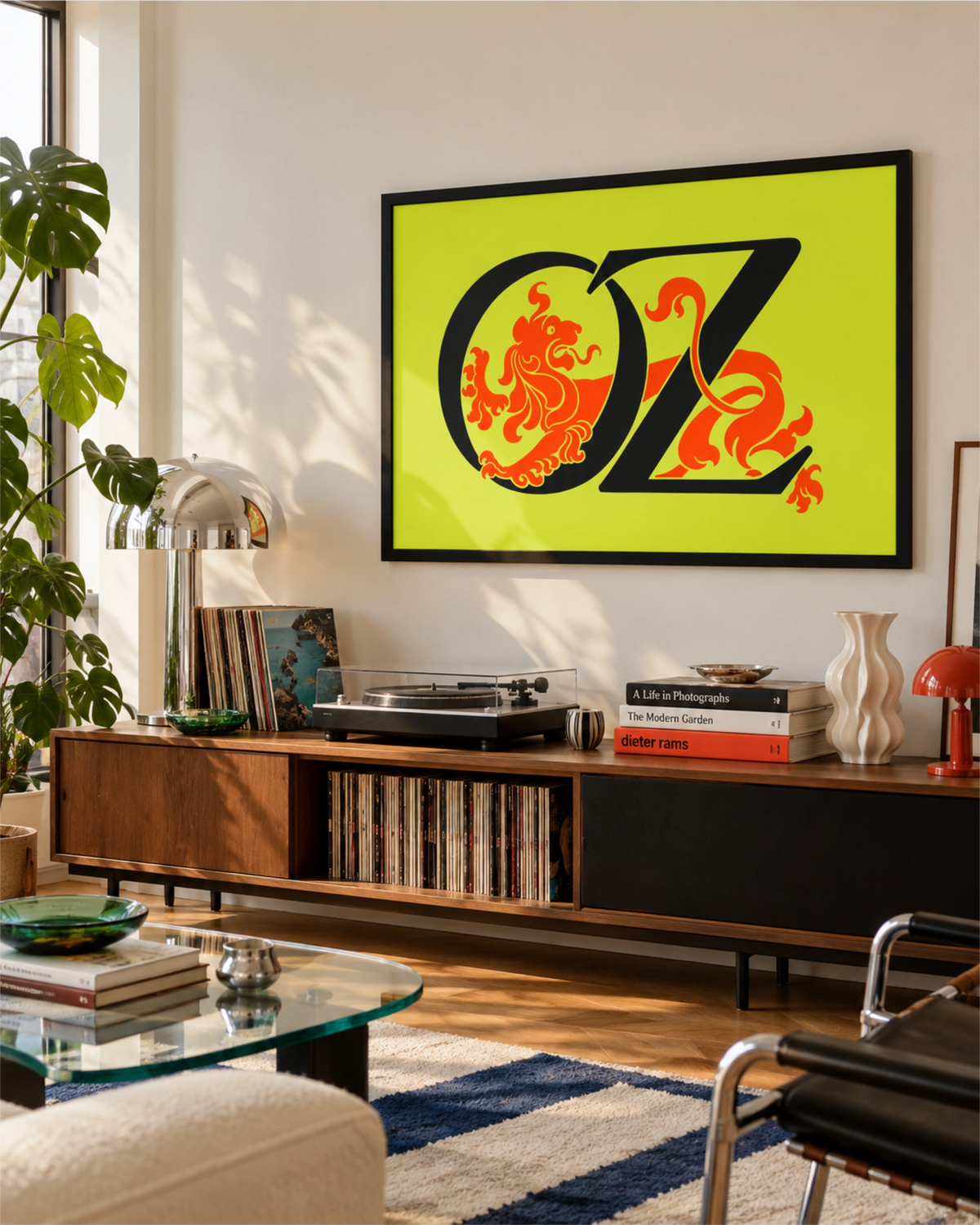 Oz, 1900 landscape art print displayed in a second framed interior mockup.