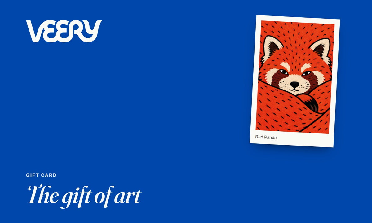 VEERY gift card, The gift of art